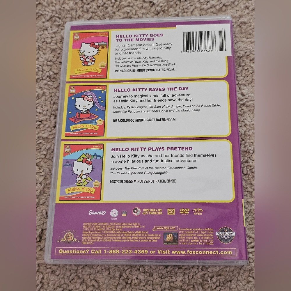 Hello Kitty Triple Feature Pack (DVD 2-Disc Set) - Excellent Condition - Picture 2 of 5